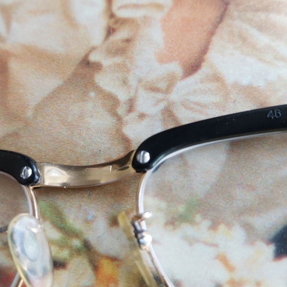 Black and Gold Filled Eyeglasses - Picture 9 of 15